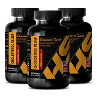 Metabolism Booster for Men - Cholesterol Relief - All Natural Formula - Promotes Healthy Arteries - Cholesterol Pills Natural - 3 Bottles (180 Capsules)
