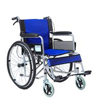 MEI XU Wheelchair - Folding Wheelchair Old People's Wheelbarrow Portable Disabled Multi-Functional Old Age Scooter Size -68x103x90cm Swing Away Footrests (Color : A)