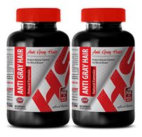 L tyrosine and l theanine - Anti Gray Hair Natural Formula - Boost Circulation (2 Bottles)