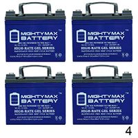 Mighty Max Battery 12V 35Ah Gel Battery for Sabre Sprint Wheelchair - 4 Pack Brand Product