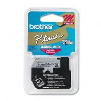 Brother P-Touch : M Series Tape Cartridge for P-Touch Labelers, 1/2w, Black on Silver -:- Sold as 2 Packs of - 1 - / - Total of 2 Each