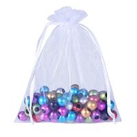 10 x 15cm White Organic Drawstring Bags Set Wedding Favors Party Gift Bags Empty Storage Pack Muslin Jewelry Pouch 50PCS/Set