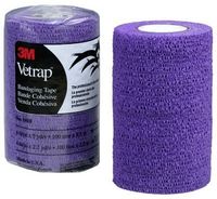 3M Vetrap 4" Bandaging Tape, 4"x 5 Yards (Purple, 18 Rolls)