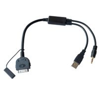 Cacys-Store - Multifunction Car Supplies Charging Line Audio Cable Jack Lead USB Data Adaptor Accessories For IPhone For MINI Cooper Aux