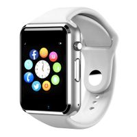 Smart Sports Watch, Bluetooth Smart Watch Sports Wireless Monitor Sleep Monitor Bracelet Pedometer Call Information Reminder Anti-Lost - White