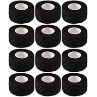 Self Adhesive Bandage Cohesive Warp Bandages Sport Medical Tape Tattoo Grip Cover Nonwovens 1"x5y 12Roll for Stretch Athletic, Ankle Sprains & Swelling, Sports，House Peta & Horse FDA Approved