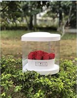 New Design PVC Transparent Heart Shape Florist Packing Flower Gift Box Wedding Party Decoration Favors Gift for Guests (White)