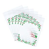 MegaPet 95pcs Christmas Cellophane Cookie Candy Treat Bags OPP Plastic Self-Adhesive Jewelry Snacks Gift Wrapping Pouches for Wedding Holiday Baby Shower Party 5.51x3.90 Inch