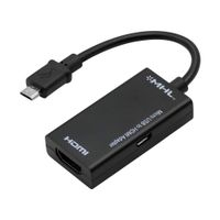 Rumfo MHL Micro USB to HDMI Adapter Converter Cable 1080P HDTV for Android Devices Samsung Galaxy Note 4, Note Edge, S2, LG, Zte, HTC One M8, Xiaomi (5 Pin)