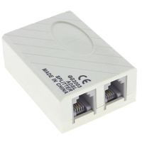 uxcell 1 to 2 RJ11 6P2C Female Socket Phone Modem ADSL Splitter Filter