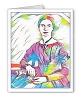 Fanciful Multi-Color Emily Dickinson Note Cards with Envelopes Set of 8