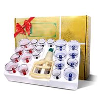 WAOBE Cupping Transparent 24 Cans Chinese Cupping Massage Therapy Set Different Size - Facelift Pain Relief Reduce Cellulite Lymph Drain Anti-Aging Cellulite Wrinkle Reducer Increase