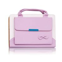 iPad Case for 6th Generation,MeiLiio PU Leather Business Style Handbag Protective Cover with Handle Pocket Fold Out Viewing Stand Carrying Sleeve for Apple 2017/2018 New iPad 9.7 inch Tab (Pink)
