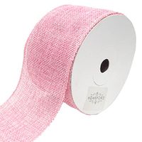 Homeford Loose Weave Faux Jute Ribbon, 2-1/2-Inch, 10-Yards (Pink)