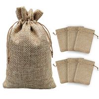 !RAKRISA 25 Pcs 5x5 Inch Burlap Bags With Drawstring | Jute Drawstring Bags for Party Favors, Wedding Party Favor & Gifts