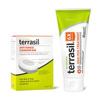 Jock Itch Treatment MAX - 6X Faster Than Leading Brands Dr. Recommended All Natural Antifungal Ointment Treats Tinea Cruris Relieves Itch Irritation by Terrasil® (50g Tube & Cleansing bar Bundle)
