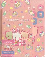 Sanrio Cheery Chums Letter Set 12 Writing Paper + 6 Envelopes + 7 Stickers Stationary Japan (80's Pop)