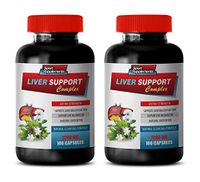 Liver and Kidney Supplement - Liver Support Complex 1200 MG - Extra Strength - Milk Thistle Vitamins - 2 Bottles 200 Capsules