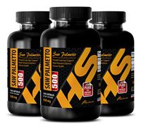 Prostate Supplements for Men - Saw Palmetto 500 - Pure and Potent Ingredients - Saw Palmetto Supplements 500mg - 3 Bottles 300 Capsules