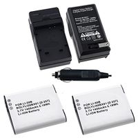 Insten 2X LI-50B Battery+Charger Compatible with Olympus Stylus Tough 8010