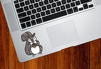 Yadda-Yadda Design Co. Squirrel - Patterned Squirrel - Vinyl Trackpad Tablet Decal - Copyright2016 (2" w x 2.75" h) (Small, Squirrel)
