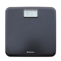 OVI Digital Body Weight Bathroom Scale with Step-On Technology,Leather Look Plastic,400 Pounds Scales,Black