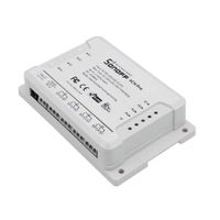 Sonoff 4CH Pro R2 Wi-Fi Smart Switch 4-Gang Din Rail Mounting Home Automation ,Self-Locking/Interlock Control Home Appliances, Compatible with Alexa (SONOFF 4CH Pro R2)