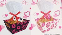 Love Themed Treat Tray Bag Ribbon Card Kit Cellophane Set of 2