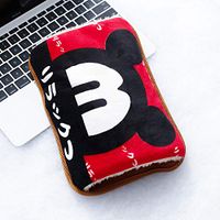 Rechargeable hot Water Bottle Soft Cartoon Double Plug Charging hot Water Bottle Fashion Hand Warmers Warm Handbag, do not wash English Fox