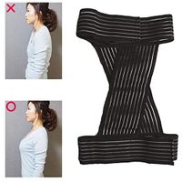 scgtpapadc Men Shoulder Bandage Upper Back Support Belt Orthopedic Brace Posture Corrector Black L