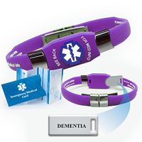 "Dementia" Elite Medical Alert ID Bracelet for Men and Women