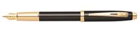 Sheaffer 100 Glossy Black Lacquer Fountain Pen with Gold Tone Appointments and Fine Nib