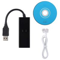 56K Dial Up USB Fax Modem V.92 USB External Modem Compatible with Win7 Win8 Win10 XP