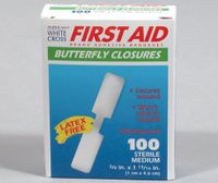 Adhesive Bandages Butterfly Box of 100 (BOX)