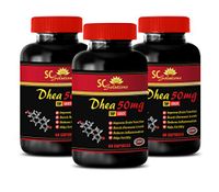 Natural Testosterone Booster Supplement - DHEA (Dehydroepiandrosterone) - Natural dhea - 3 Bottles 180 Capsules