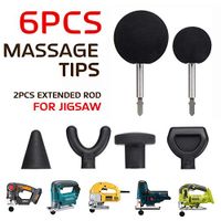 Ternence Flynn 6Pcs Massage Adapter Bit for Jigsaw Worx Ryobi Makita,Muscle Relaxation Trigger Point Massager Heads + Extended Rod Kit