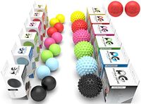 Physix Gear Sport Lacrosse Ball Set of 2 - Best Deep Tissue Massage Balls for Trigger Points, Plantar Fasciitis Neck & Back Pain - Roller for Rehab, Acupressure Foot Reflexology & Myofascial (RED 2PK)