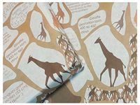 eVincE Large Thick Elegant Giraffe Gift Wrapping Paper | for Kids Animal Theme Birthdays | Thoughtful Purpose to wrap Gifts | Set of 25 (50 x 70 cms) (Browns White)