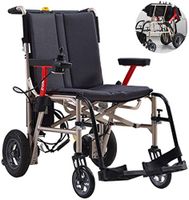 LI yuan Ultra-Light Electric Wheelchair, Folding Wheelchairs with 120W 2 Dual Motor 15Kg for Disabled for People Who Can't Stand