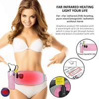 Portable Waist Heating Pad Belt 3 Heat Settings Graphene Electric Heat Pad Washable Therapy Wrap for Back Pain Abdominal Stomach Cramps Arthritic Pain Relief Adjustable Flexible Straps