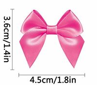 Pre-Tied Satin Gift Bows Deeppink (Pack of 50)