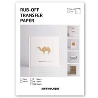 Sunnyscopa Inkjet Rub-off Transfer Paper (Clear, 5 sheets)