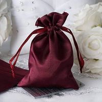 Efavormart 12PCS Eggplant Satin Gift Bag Drawstring Pouch Wedding Favors Bridal Shower Candy Jewelry Bags - 4"x 6"