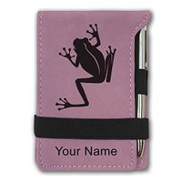 Mini Notepad, Tree Frog, Personalized Engraving Included (Pink)
