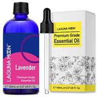Lagunamoon Lavender Oil, Premium Grade Essential Oil for Aromatherapy Diffuser Relaxation, Skin Therapy, Large Glass Bottle with Dropper 5.07 Fl Oz