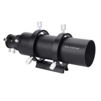 60mm/2.36in Finderscope with a Bracket, VBESTLIFE Lightweight Aluminium Alloy Double Helical Focuser Guide Scope for QHY5II, STI, DMK, ZWO, SG4, etc.