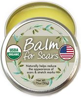 Organic Scar Fade Balm Cream - Natural, Made in USA (1.75oz Large Size) USDA Scar Treatment Gel Salve to Moisturize, Protect, Heal Skin. Surgery Scar Removal, Stretch mark, Acne Spots, etc.