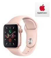 Apple Watch Series 5 (GPS, 40mm) - Gold Aluminum Case with Pink Sport Band with AppleCare+ Bundle
