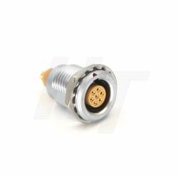 HangTon 0B Circular Push Pull Metal Multipole Connector Panel Mount Socket EGG 7 Pin Male Female Contacts (7P, SOCKET)