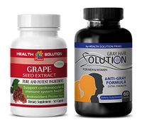 Wellness zinc - Grape Seed Extract – Grey Hair Solution - zinc Vitamin c - 2 Bottles Combo (30 Capsules + 60 Capsules)